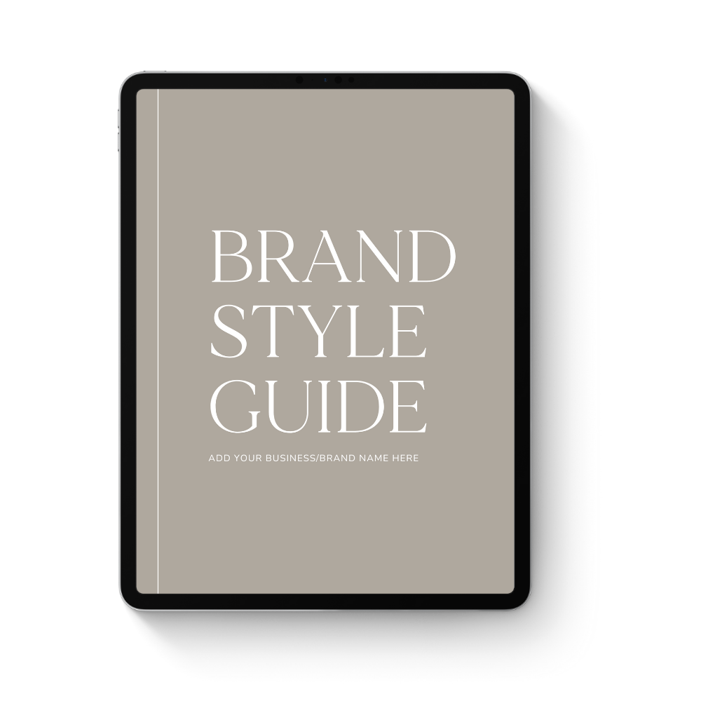 brand style guide mockup