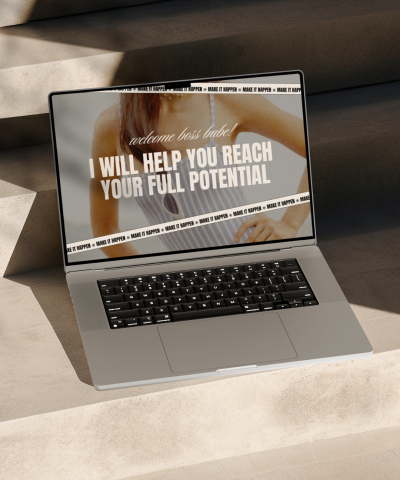 a mockup of website on a laptop