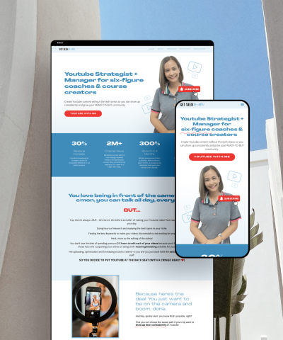 a mockup of a responsive website